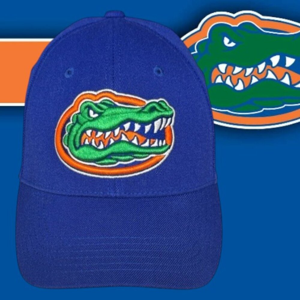 University of Florida Gators Blue Orange Large Embroidered Fitted Hat Cap LG/XL